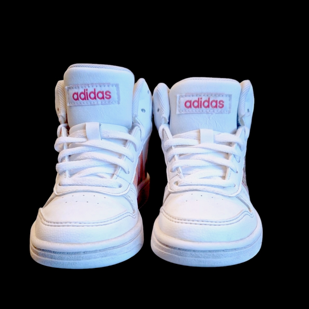 adidas neo Hoops 2.0 Mid J White Pink - Picture 3 of 11